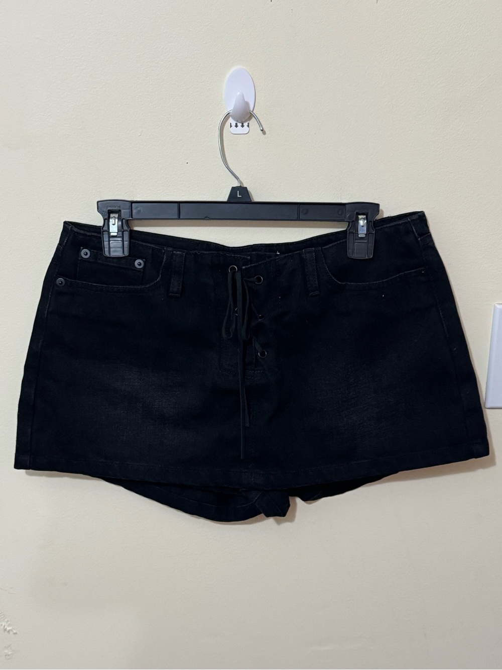 Princess Polly Black Lace-Up Mini Skort